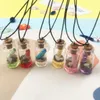 Pendant Necklaces Cute Doll In Grass Drifting Bottle Necklace For Women Handmade Stationery Conch Floater Choker Funny Jewelry Friend Gift