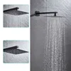 Onyzpily Showerhead Rainfall Black 8101216 inch Ultrathin Stainless Steel Square Top Spray Wall Mounted Rainfall Shower He L230620