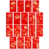 Emballage cadeau chine dessin animé rouge enveloppe Hongbao chanceux année chinoise enveloppes argent 2023