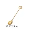 Ensembles de vaisselle en acier inoxydable cuillère étoile pendentif café ustensiles de mélange mignon fruits Dessert fourchette cuisine accessoires vaisselle