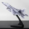 Flygplan Modle Diecast F22 Legering Fighter Plan Militärmodell Flygplan Dekorativ leksak Souvenir Series 230717