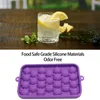 Baking Moulds 25 Grid Ice Tray Easy Release Silicone Ball Maker Mold Mini Round Sphere With Lid