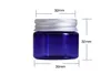 30g Clear Blue Plastic Cream Jar 30ml Small Empty PET Bottle With Aluminum Screw Cap Cosmetic Packaging Storage