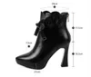 Newest Elegant Shoes Women Super High Thin Heel Pointed Toe butterfly-knot spring and autumnOutside Warm Office Ankle Boots L230704