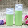 Makeup Tools Green Essence Pump Bottle White Head Plastic Airless flaskor för Lotion Shampoo Bath Cosmetic Packaging 100 st lothi240e