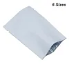 100pcs Variety of Sizes White Open Top Aluminum Foil Food Valve Packing Bag for Snack Tea Beans Vacuum Heat Sealable Storage Packi1543