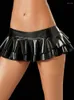 Faldas Club Wear Falda corta sexy Mujeres Bailando Micro Mini Color sólido Plata Oro Negro Rosa Azul