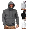 Erkek Hoodies Erkek Hoodie Düz Renk Yüz Kapağı Gündelik Drawstring Sonbahar Sweatshirt İş için