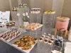 Romantisch bruiloftsdecor Dessert Bar Tafel Buffet Plaat Houder Acryl Plank Bruiloft Banket Taart Koekjes Sushi Brood Fruit Theepauze Stand Decoratie