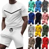 Herren Trainingsanzüge 2023 Sommer Poloshirt Kleidung Rundhals T-Shirt Anzug Streetwear Kurzarm Shorts Sport