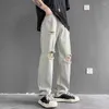 Mäns jeans s-3xl män koreanska denim byxor y2k kläder streetwear manlig baggy hip-hop high street vår sommar pojkvän bred ben