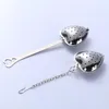 Tea Infuser Stainless Steel Long Grip Spoon Tea Filter Heart Shaped Mesh Tea Strainer for Loose Leaf Herbal Teas Blprq