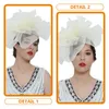 Bandana Decoraties 1920 Hoofddeksel Bruids Thee Hoed 20s Vrouwen Facinatiors Womens Mesh Tovenaar Hoeden Party Bruid Bruiloft Hoofdband