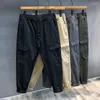 Herrbyxor 2023 Spring Mens Cargo Khaki Militära män Byxor Casual Cotton Tactical Black Pantalon Militaire Homme Q276