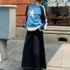 هوديز نسائي هيكيجاوا الأزياء الأزياء النساء غير الرسمي النجوم المرقعة للبلوزات شارع الشارع على النقيض