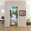 Adesivos de Parede Floresta Verde Adesivo de Porta Decoração de Casa À Prova D' Água Autoadesivo Vinilo Para Puerta no Quarto Geladeira Poster 230717