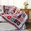 Couverture rose canapé jeter couverture coton tricoté couverture avec géométrie canapé-lit couverture décor à la maison R230617