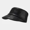 Bollkapslar 2023 Autumn Faux Leather Solid Equestrian Casquette Baseball Cap justerbara utomhushattar för män och kvinnor 193