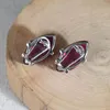 Brincos Jade Angel 2023 Moda Prata Esterlina 925 Red Zircon Stone Para Mulheres Presentes Jóias Finas Acessórios