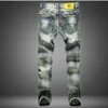 Big Size 42 2020 European Style Men Jeans Holes Frazzled Jeans Mens Casual Leisure Denim Long Pants Lichtblauw QQ02932855