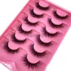 Faux Cils HBZGTLAD 6 paires de Cils Épais Fluffy Mink Lashes Cruelty Free Short Natural Lash Handmade Fake Eyelash Maquillage Réutilisable Cils J230717