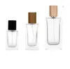 30 ml 50 ml 100 ml fyrkantig glas spray parfymflaskor Tom påfyllningsbar parfymflaska