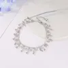 Tornozeleira de luxo com borla cheia de strass em forma de renda tornozelo pulseira pé para mulheres lindas joias de verão E014