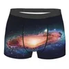 Cueca Masculina Nebulosa Ficção Científica Planetas Espaciais Roupa Interior Abstrata Buracos Negros Novidade Cueca Boxer Shorts Calcinha Homme Respirável