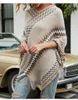 Blusas femininas Fitshinling Fringe Winter Poncho Women Knitwear Bohemian Vintage Sweater Oversized Sweater Capas