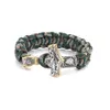 Antique Stainless Steel Thor's Hammer Charm Bracelet Viking Style Braided Paracord Bracelets