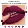 Lippenstift HANDAIYAN 6 stuk Matte Rode Lippenstift Set Groothandel Vrouwelijke Cosmetica Waterdichte Lipgloss Gratis Cotonete Lip Tint 230717