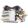 Kit de démarrage de composants électroniques pour résistance arduino Condensateur LED Fils de cavalier Résistance de planche à pain avec Retail Box280s