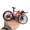 Novel Games Mini 1 10 Alloy Bicycle Model Diecast Metal Finger Mountain Bike Racing Toy Bend Road Simulation Collection Toys for Children 230718