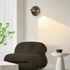 Lámpara de pared, luces LED modernas giratorias simples, sala de estar, sala de estudio, dormitorio, pasillo, pasillo, iluminación interior, AC85-265V