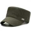Top Caps Erkekler Dimi Pamuk Tepe Beyzbol Kapağı Cadet Ordusu Askeri Kolordu Şapka Vizörü Ayarlanabilir Taktik