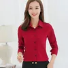 Blusas de mujer Camisa de botón delgada de moda Manga larga Ropa profesional coreana Ropa de trabajo Formal Casual Versátil de gasa