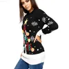 Kobiety swetry Fitshinling List Świąteczny brzydki sweter Kobiety moda zima Pull Femme Snowflake Red Jumper Bloods 2022 Pullover Sale L230718