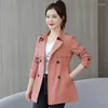 Trench femme coupe-vent 2023 taille coréenne printemps automne dames manteau Double doublure intérieure veste courte