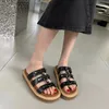 897 Women Brand Summer Slippers Retro Slides Slides Designer Platform Flatfor