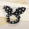 Rabbit Ears Hairband Elastic Bands Polka Dot Ponytail Holders Fashion Women Girls Rubber Bands Scrunchie Accessories 16 Color 4922