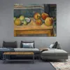 Abstract canvas kunststilleven met appels en peren Paul Cezanne schilderij handgemaakt modern decor voor badkamer
