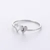 Heart Initial Rings for Women Teen Girls Hearts Stainless Steel Finger Rings Fashion Jewelry Couple Friends Gift New