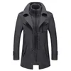 Herren Wolle Mischungen neue Winterwolle Mantel Männer Doppelte Jacke Single Breasted Trench Coat Männer Mode Wolle Mischungen HKD230718