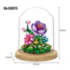 Blocks byggstenar Flower Creative DIY Toys Home Roses Potted Dust Cover Ornament Children's Education Assembly Toys Gifts R230718