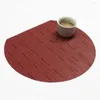 Table Mats 4Pcs/Set Nordic Simple Semicircle Non-Slip Place Napkins Heat Resistant Dining PVC Disc Pads Bowl Coasters