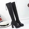 Otoño Invierno Mujer cuero sobre la rodilla tacón alto plataforma nieve muslo bota para Mujer 2022 señoras zapatos Botas De Mujer L230704