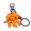 Keychains Wholesale Handmade Vintage Antique Metal Leather Dog Diy Keyrings Animal Keychain For Key Car Boyfriend Birthday Gift Sale
