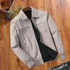 Men's Jackets 2023 Spring Autumn Long Sleeve Casual Male Solid Fashion Overcoats Middle Age Stand Collar Coats D268