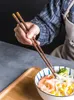 Chopsticks 5-10pairs/mycket trä utan lackvax Hushållens hälsobord Sushi Chinese Chopstick Home Restaurang Tillbehör