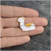 Булавки броши Baby Lama emaille Pins Leuke Dier Badge Broches Bired Cartoon Pictogrammen Jasje платье knop pin voor meisje en drop de dhxxl